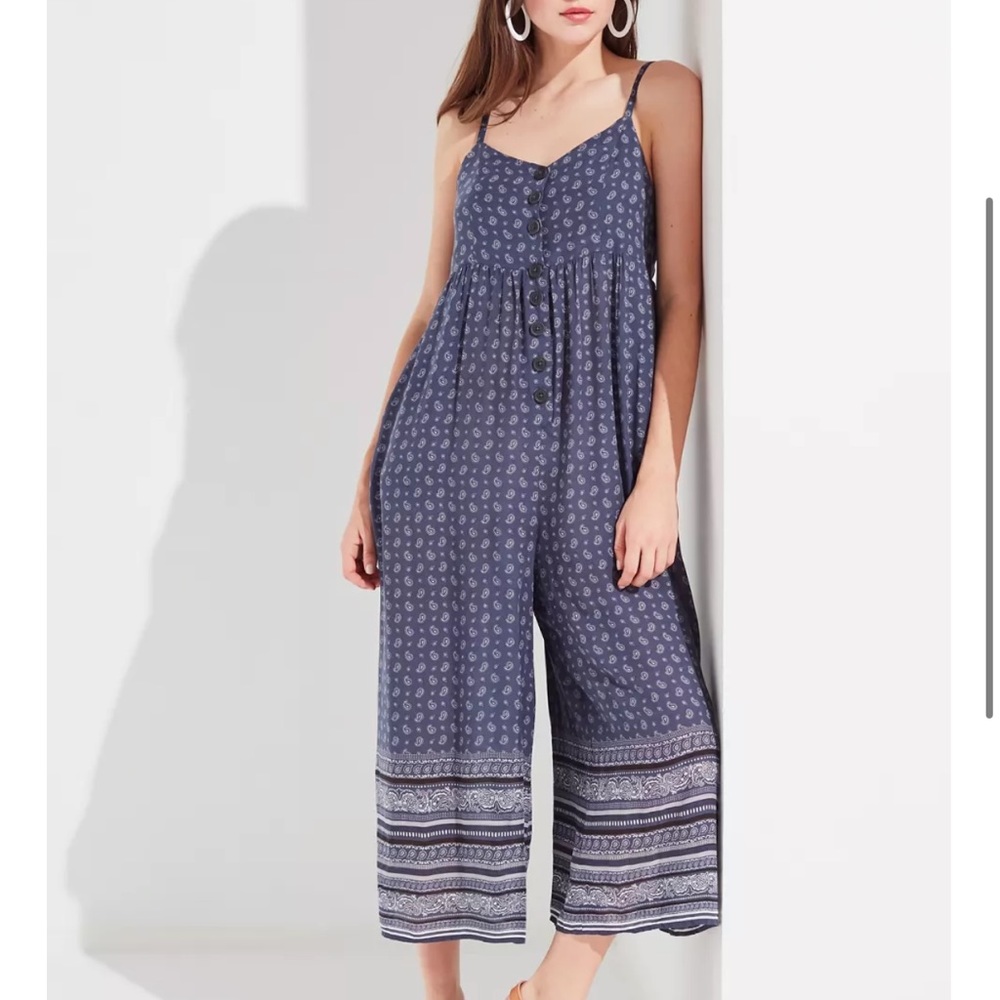 UO Tootsie Button Down Jumpsuit